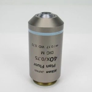 NIKON PLAN FLUOR 40X/0.75 DIC M ∞/0.17 WD 0.72 CFI ECLIPSE MICROSCOPE OBJECTIVE - Picture 1 of 5