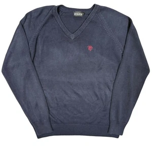 Bollini Toronto Golf Club Knit Sweater Navy Blue V-Neck XXL - Picture 1 of 6
