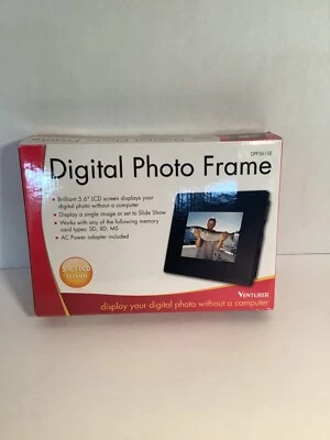 Venturer 5.6" Pantalla LCD Digital Marco de Fotos DPF561SE Negro - Nueva Caja Abierta Foto 1 de 3