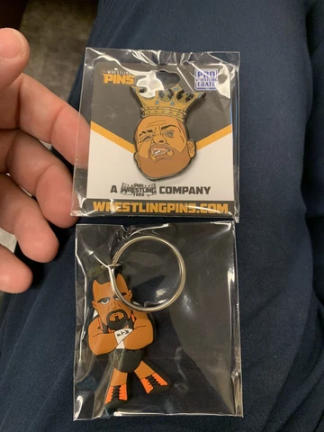 Pro Wrestling Crate Eddie Kingston Pin + Taz Micro Brawler Key Chain AEW WWE Cover