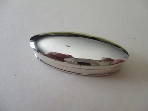 Scatola pillola lunga ovale argento sterling 2 pollici lunga 7/8 larga 13,8 grammi - Foto 1 di 4