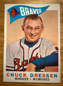 Tarjeta de béisbol 1960 Topps #213 Chuck Dressen - Imagen 1 de 2