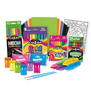 KIDS ART COLORING SET 96 Crayons Pencils Paint Markers Paper - Picture 1 of 5