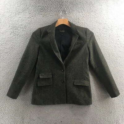Banana Republic Blazer Jacket Mens 6 Green Wool Blend Two Button Notch Lapel - Image 1 of 4