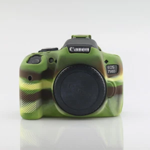 Silicone Rubber Body Case Protector Cover For Canon EOS 750D Camera - Picture 1 of 18