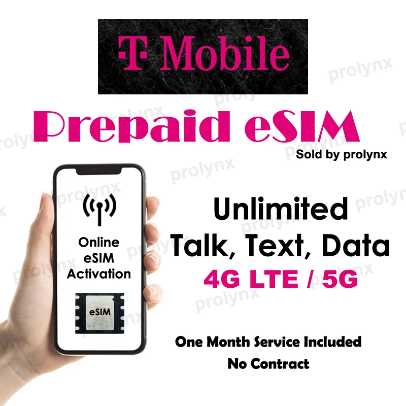 T-Mobile eSIM Datos Ilimitados 5G/LTE 1 Mes - Activación Remota - Leer Foto 1 de 1