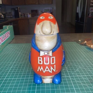 Vtg 1975 Anheuser Busch Bud Man Beer Stein Made by Ceramarte Brazil 1st series! - Picture 1 of 7