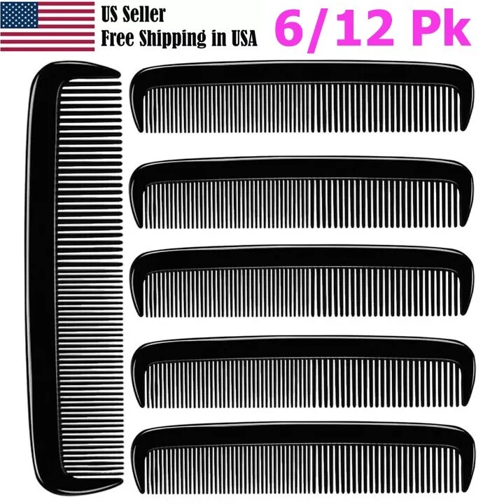 6/12 Pocket Hair Comb 5" Beard & Mustache Combs for Men's Hair Beard Barber - Image 1 of 4