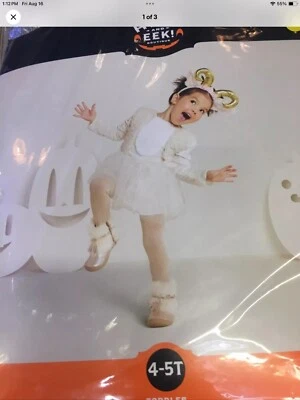 Toddler Hyde & EEK! Goat Halloween Costume Dress with Headband Size 4T-5T - Image 1 of 3
