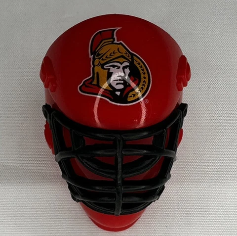 Ottawa Senators Hockey Goalie Mini Helmet Franklin NHL 1.5" Red Black Vintage! Cover
