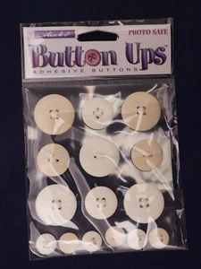 Sticko Button Ups Adhesive Buttons Scrapbook Embellishments Cards Lot 8N  - Picture 1 of 3