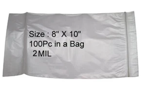 1000pc 8"x10" 2mil Reclosable Resealable Poly Clear Zip Bags Self Locking Zipper - Picture 1 of 2