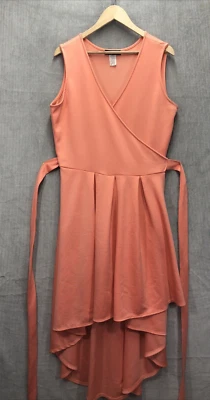 Sexy Diva High Low Wrap Dress Size 1X Peach Sleeveless V Neck - Image 1 of 4