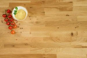 SALE! Rustic Oak Worktop Length: 1M 1.2M 2.5M 3M; Free cut to size, BUDGET OAK - Picture 1 of 5