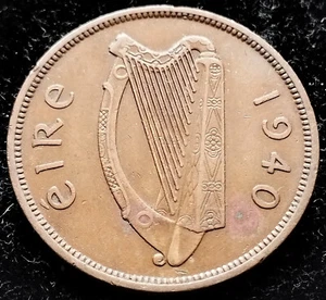Ireland 1940 | Irish 1d | Irish One Penny | Hen and Chicks | KM.11 - Picture 1 of 2