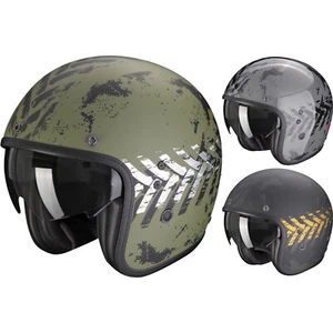 Scorpion Motorcycle Helmet Belfast Evo Nevada Jet Helmet Retro Vintage - Picture 1 of 10