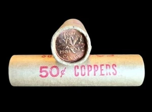 Canada 1983 Choice H/T Original Mint Wrapped Roll of Pennies!! - Picture 1 of 1