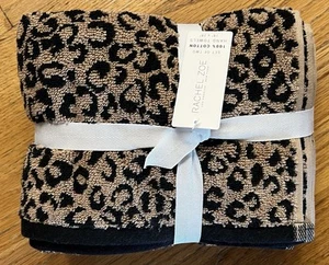 Rachel Zoe LEOPARDENMUSTER Handtücher 2er Set Neu mit Etikett - Bild 1 von 1