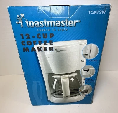 Toastmaster 12 Cup Coffee Maker Automatic Drop White TCM12W Vintage - Image 1 of 4