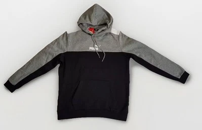 SUDADERA CON CAPUCHA PUMA PARA HOMBRE TALLA GRANDE L PUMA NEGRA GRIS ESSENTIALS BLOCK Foto 1 de 4