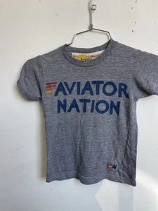 Aviator Nation Kid's Logo Tee Shirt Youth Size 4 - Picture 1 of 8