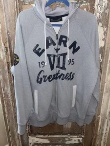 Under Armour Project Rock Sudadera con Capucha Cremallera Para Hombre Grande Gris Gana Grandeza - Imagen 1 de 10