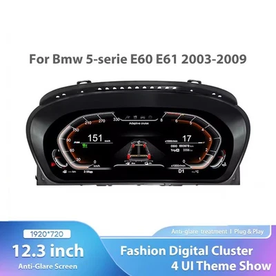Actualización de panel de instrumentos LCD digital de 12,3" para BMW serie 5 E60 E61 E63 2003-09 Foto 1 de 4