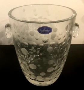 VINTAGE ROYAL DOULTON CRYSTAL ICE BUCKET ORIGINAL STICKER - Picture 1 of 6
