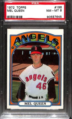 1972 TOPPS #196 MEL QUEEN PSA 8 NM-MT 90597645  - Image 1 of 3