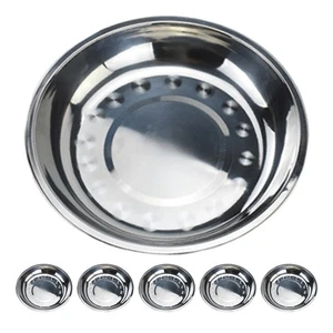 6 Stück Speiseteller Teller aus verdicktem Edelstahl Outdoor Obst - Bild 1 von 12