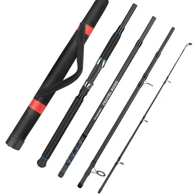 4 Piece/5 Piece Saltwater Travel Rod, Heavy Spinning Fishing Rod Portable Tra... - Image 1 of 4