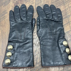 Coach Damen Lederhandschuhe, Triple Turnlock, Kaschmir gefüttert Größe 8 - Bild 1 von 9