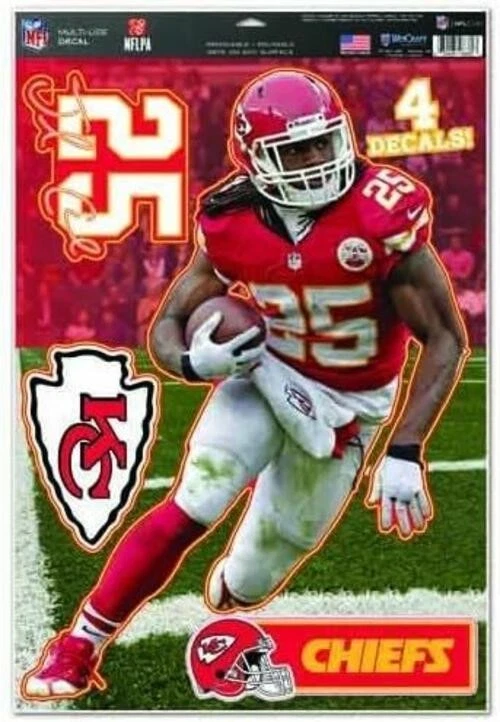 Calcomanía Kansas City Chiefs 11x17 Multiuso Diseño Jamaal Charles Foto 1 de 1