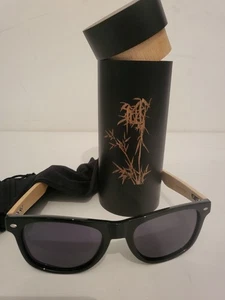 BARCUR Lunettes de soleil branches bambou fait main avec boite bambou noire - Imagen 1 de 2