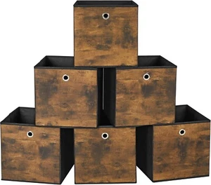 SONGMICS RFB102B01 Aufbewahrungsbox, 6er Set, Box mit Griff, Vliesstoff und Oxford - Bild 1 von 9