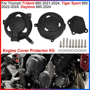 For Triumph Trident 660, Tiger Sport 660, Daytona 660 Engine Cover Protector Kit - Foto 1 di 15