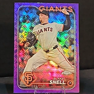 BLAKE SNELL 2024 TOPPS CHROME PURPLE LOGOFRACTOR GIANTS /250 - Picture 1 of 3