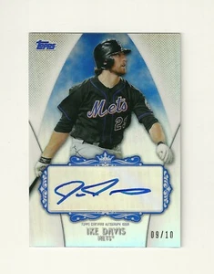 2013 Topps Replacement Autographs Blue Refractors #ID Ike Davis /10 Auto Mets - Picture 1 of 2