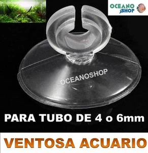 12X VENTOSA PARA TUBO DE 4MM o 6MM ACUARIO MANGUERA Aire Oxigenador CO2 difusor - Imagen 1 de 1
