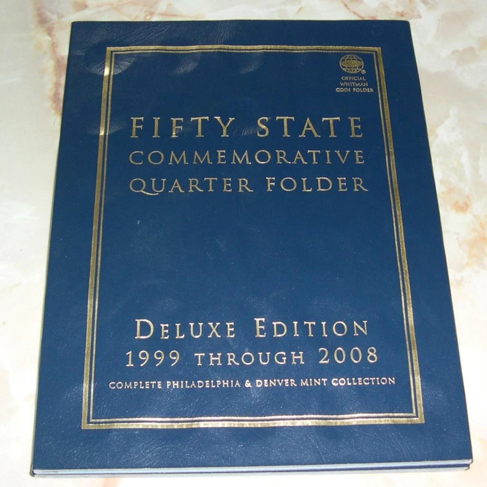 Whitman Fifty State Commemorative Quarter Folder 1999-2008, Deluxe Ed., 26 Coins - Image 1 of 1