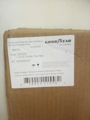 Deflectores de ventana laterales irrompibles Goodyear GY003412LP 4 piezas para Toyota... Foto 1 de 4