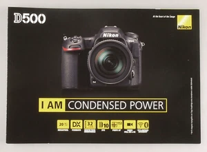 PRL) NIKON D500 DSLR FOTOCAMERA OPUSCOLO BROCHURE CARATTERISTICHE TECNICHE - Foto 1 di 1