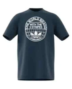 Adidas Boys' Graphic Print Tee, Small, Blue - Picture 1 of 1