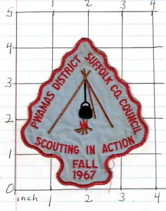 Pwamas District Suffolk County Council 1967 Boy Scouts camp patch - Picture 1 of 2
