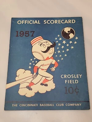 Cincinnati Reds Scorecard vs Philadelphia Nice advertising 1957 - Image 1 of 4