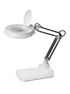 LED Desktop Magnifier Desk Lamp with Light Magnifier High Power 10x 20x - Picture 1 of 18