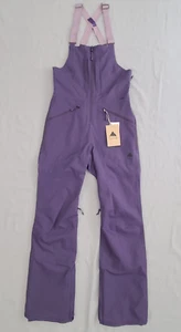 Burton Women's Snow Pants Reserve 2L Stretch Bib Pants Snowboard Pants Purple XS - Picture 1 of 11