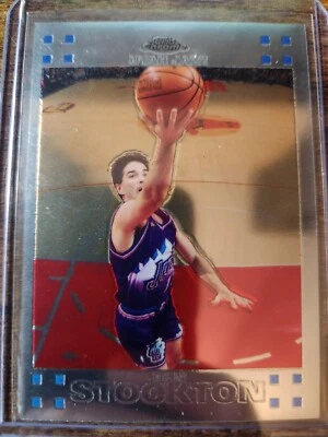 2007-08 Topps Chrome John Stockton #98 Utah Jazz HOF - Image 1 of 2