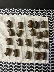 1/4" BLACK IRON 45 ELBOW DEG 45° fitting pipe npt lot of 20 - Picture 1 of 7