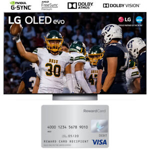 LG OLED evo C3 48 Inch HDR 4K Smart OLED TV (2023) Bundle with $100 Visa Card